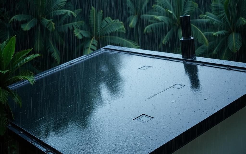 Roof waterproofing in tropical rain